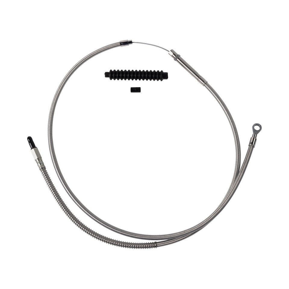 BARNETT - HIGH-EFFICIENCY STAINLESS STEEL CLUTCH CABLE FOR HARLEY-DAVIDSON - +6" - '18-'23 SOFTAIL