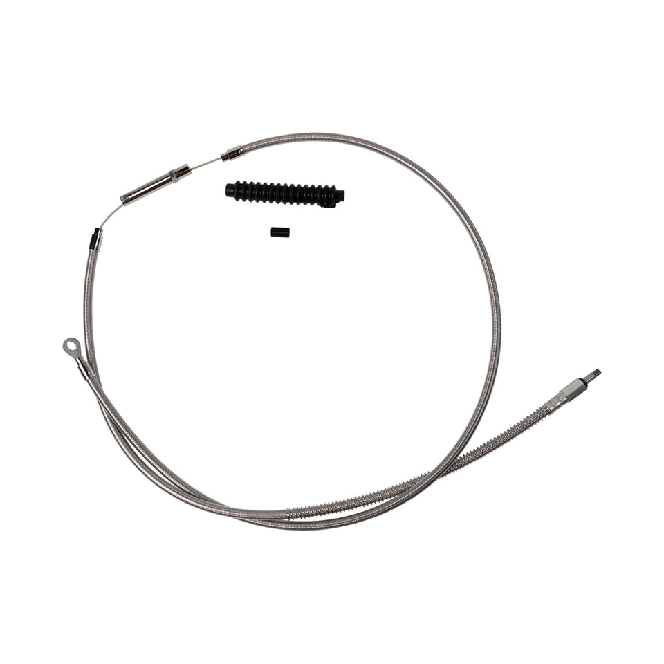 BARNETT - HIGH-EFFICIENCY STAINLESS STEEL CLUTCH CABLE FOR HARLEY-DAVIDSON - +8" - '18-'23 SOFTAIL