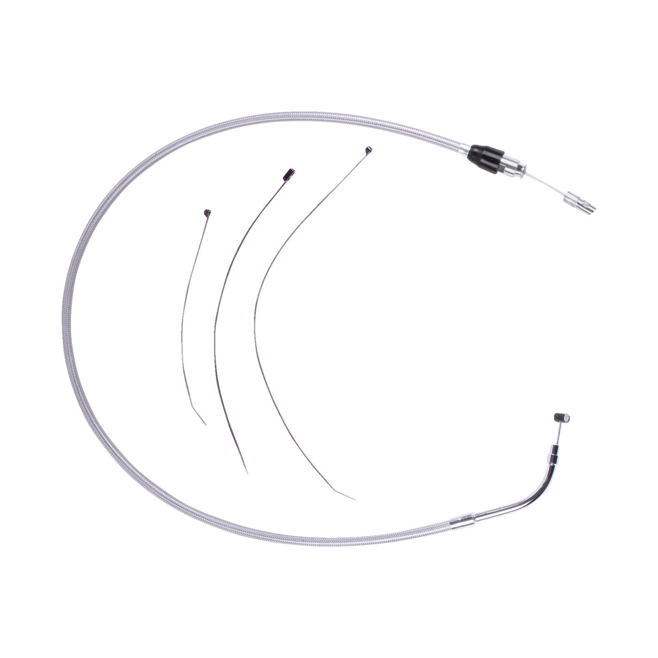 DRAG SPECIALTIES - QUICK CONNECT CLUTCH CABLE - UPPER - 37-1/4" - STAINLESS STEEL