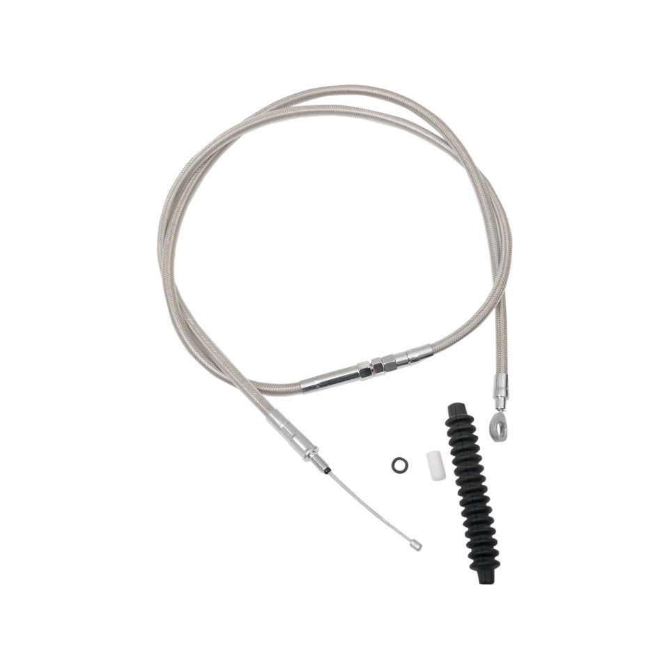 DRAG SPECIALTIES - HIGH-EFFICIENCY BRAIDED STAINLESS STEEL CLUTCH CABLE - STANDARD FULL LENGTH