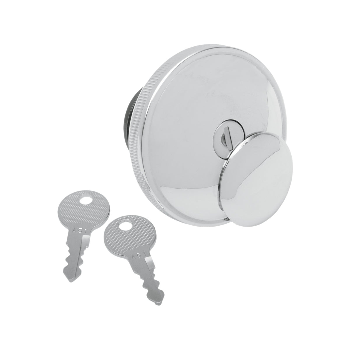 DRAG SPECIALTIES - SCREW-IN LOCKING GAS CAP - NON-VENTED - CHROME