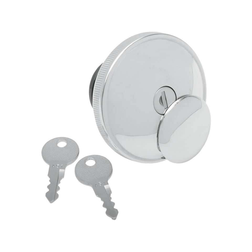 DRAG SPECIALTIES - SCREW-IN LOCKING GAS CAP - NON-VENTED - CHROME