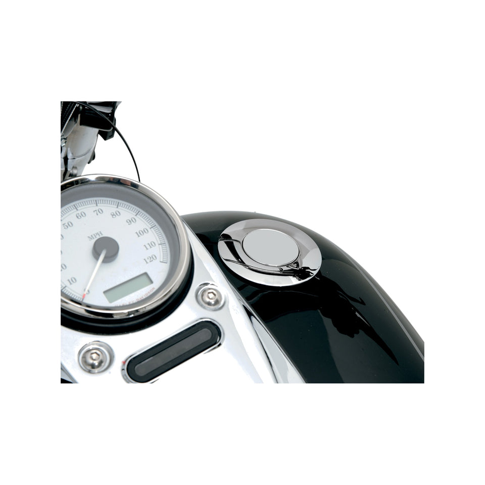 DRAG SPECIALTIES - GAS CAP - LARGE - VENTED - POP-UP - CHROME