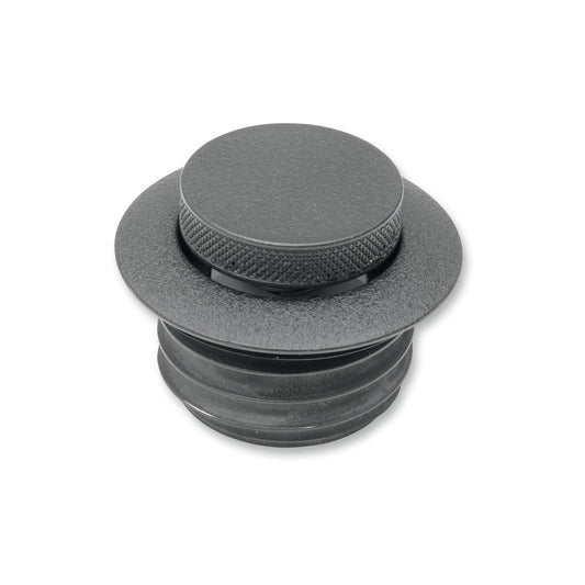 DRAG SPECIALTIES - GAS CAP - NON-VENTED POP-UP - BLACK WRINKLE