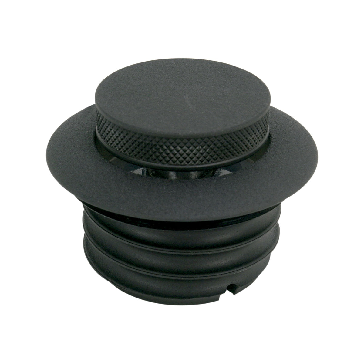 DRAG SPECIALTIES - GAS CAP - NON-VENTED POP-UP - BLACK WRINKLE