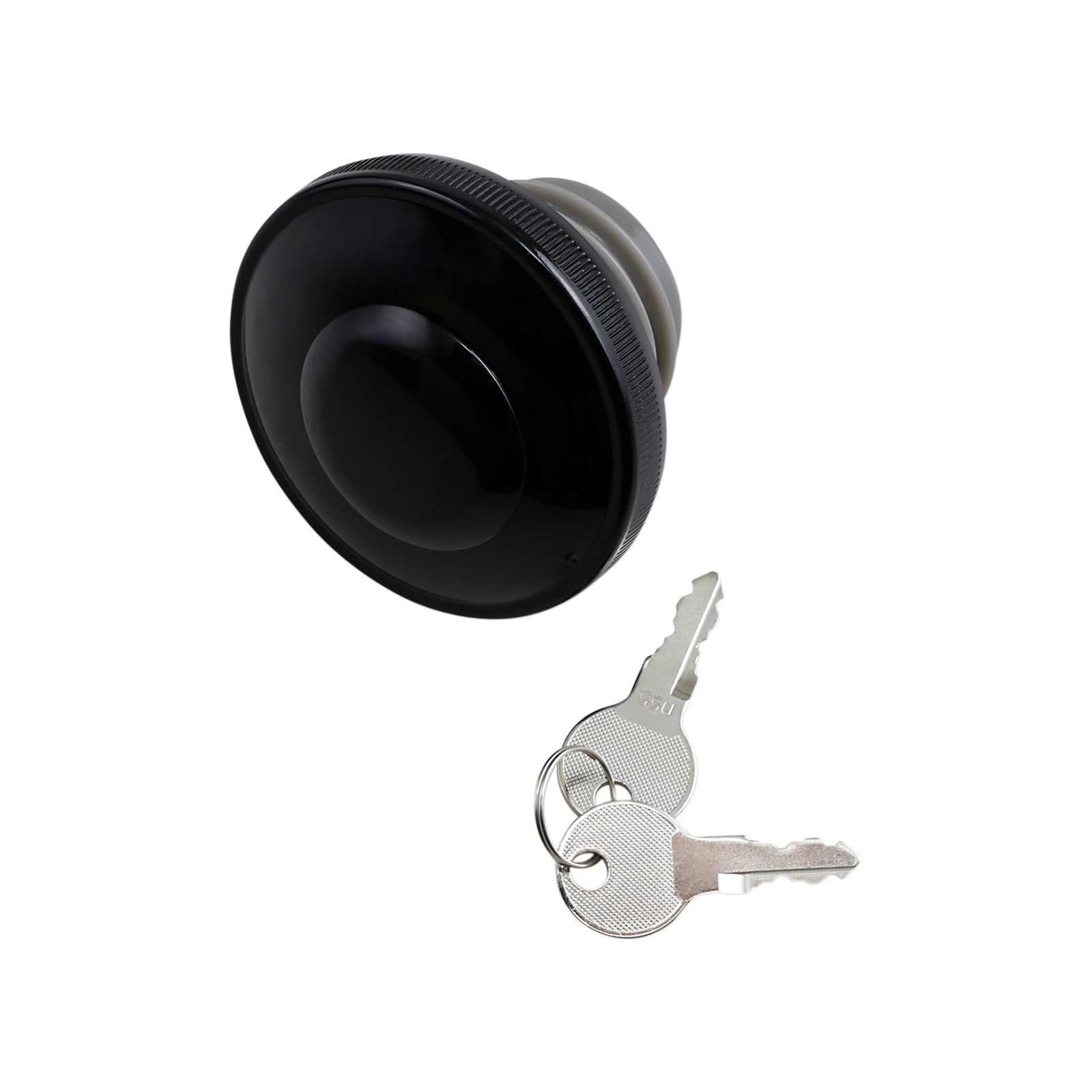 DRAG SPECIALTIES - SCREW-IN LOCKING GAS CAP - VENTED - GLOSS BLACK