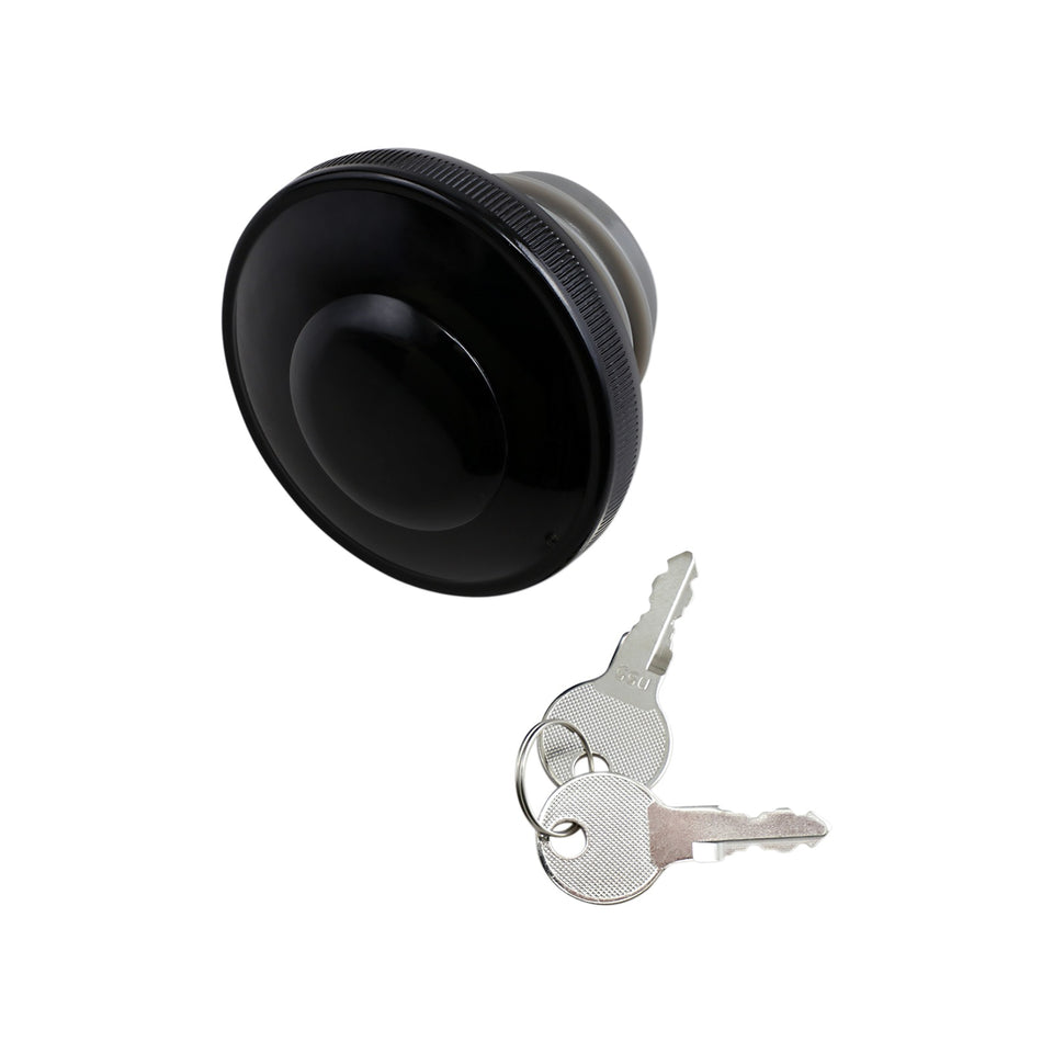 DRAG SPECIALTIES - SCREW-IN LOCKING GAS CAP - VENTED - GLOSS BLACK