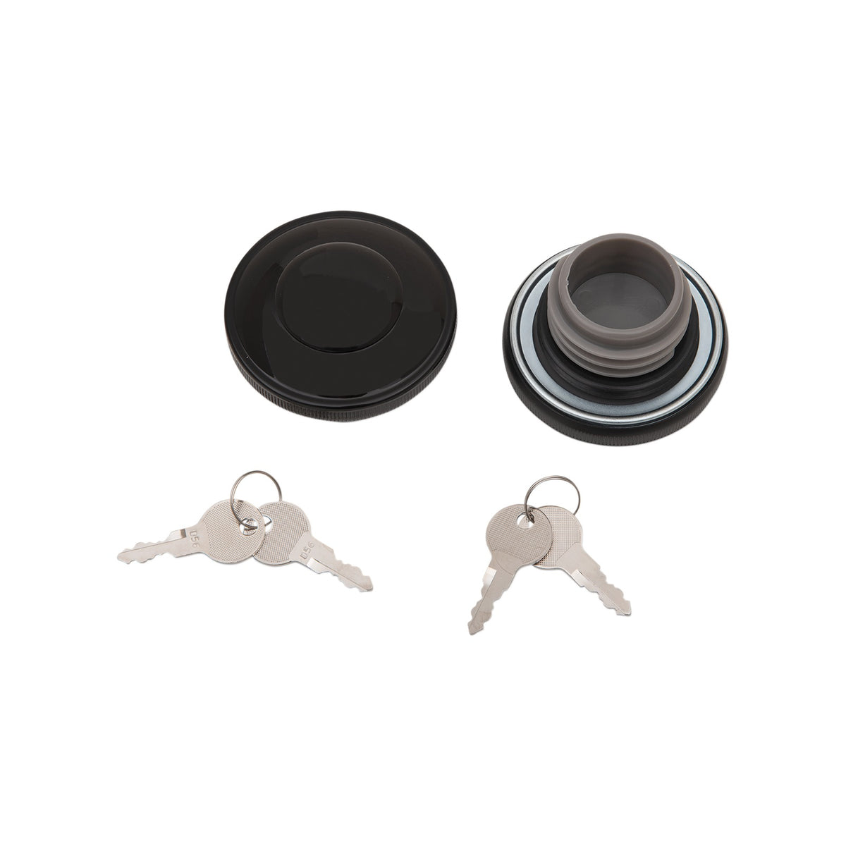 DRAG SPECIALTIES - SCREW-IN LOCKING GAS CAP - NON-VENTED - GLOSS BLACK