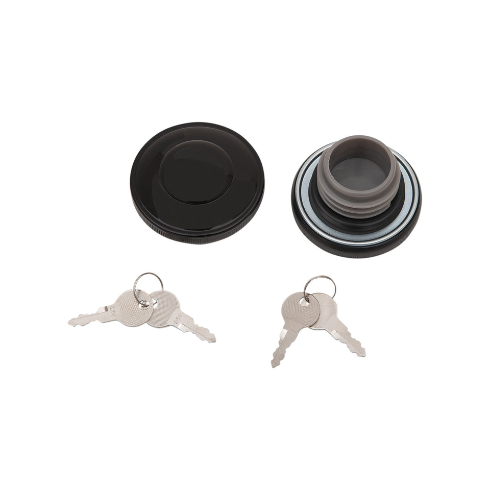 DRAG SPECIALTIES - SCREW-IN LOCKING GAS CAP - NON-VENTED - GLOSS BLACK