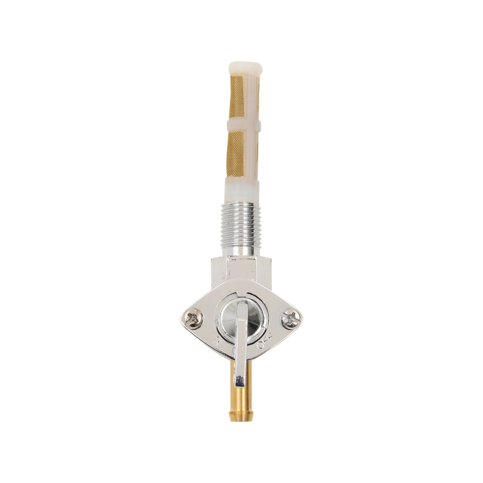 DRAG SPECIALTIES - FUEL PETCOCK - DOWNWARD - CHROME - 1/4" NPT