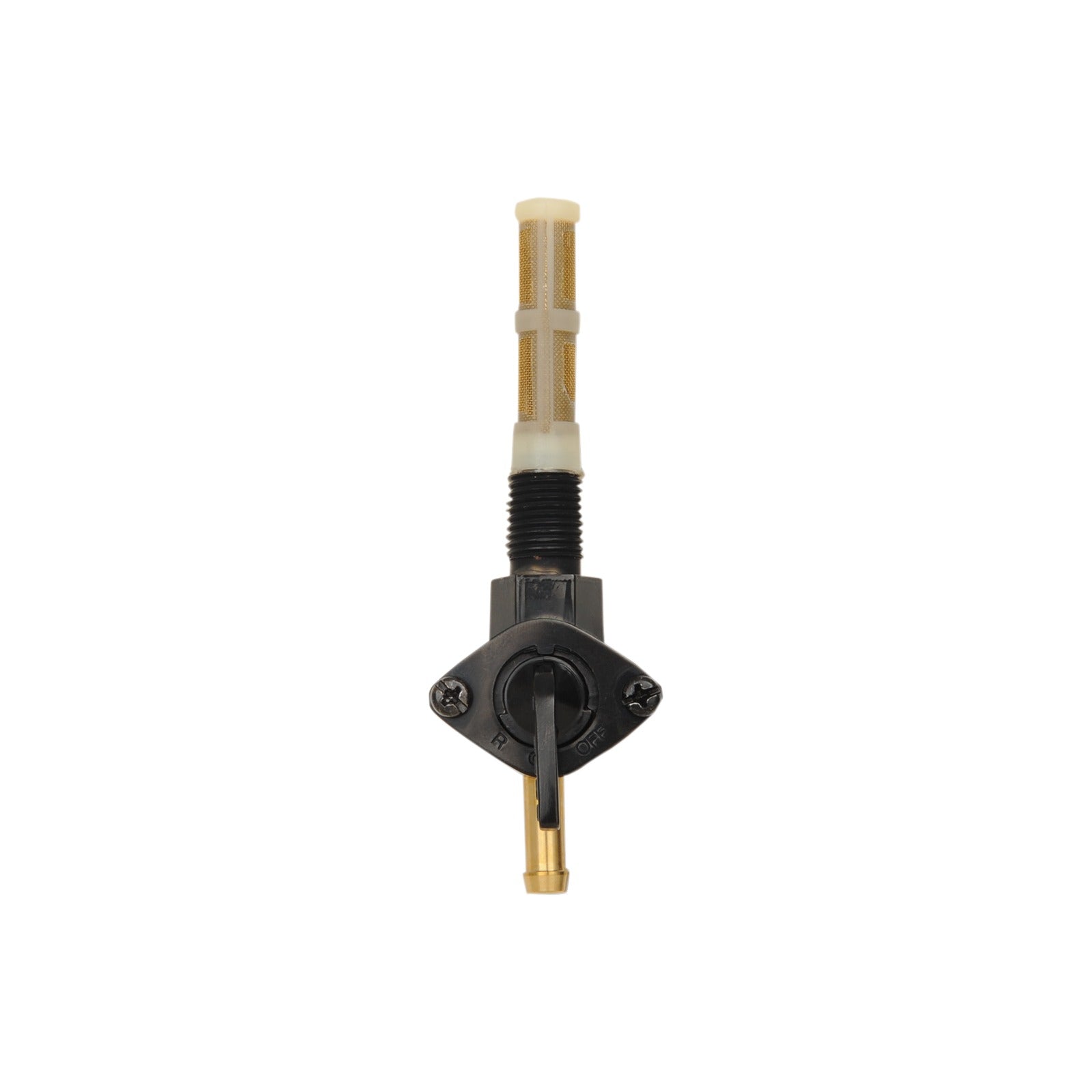 DRAG SPECIALTIES - FUEL PETCOCK - DOWNWARD - GLOSS BLACK - 1/4" NPT