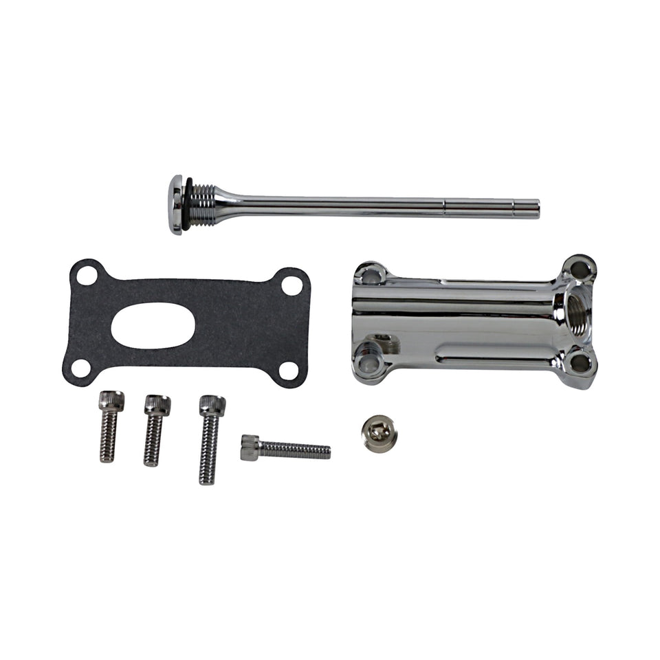 DRAG SPECIALTIES - ENGINE OIL SPOUT KIT - CHROME - 93'-98' TOURING
