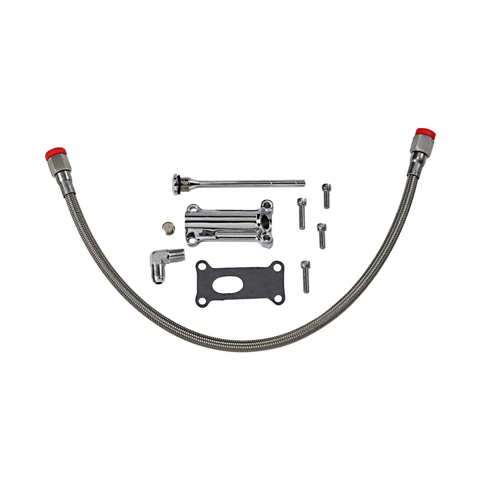 DRAG SPECIALTIES - ENGINE OIL SPOUT KIT - CHROME - 02'-06' TOURING