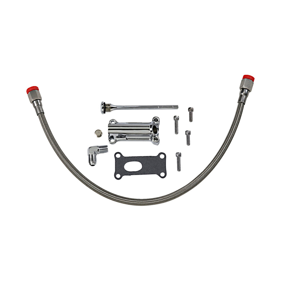 DRAG SPECIALTIES - ENGINE OIL SPOUT KIT - CHROME - 02'-06' TOURING