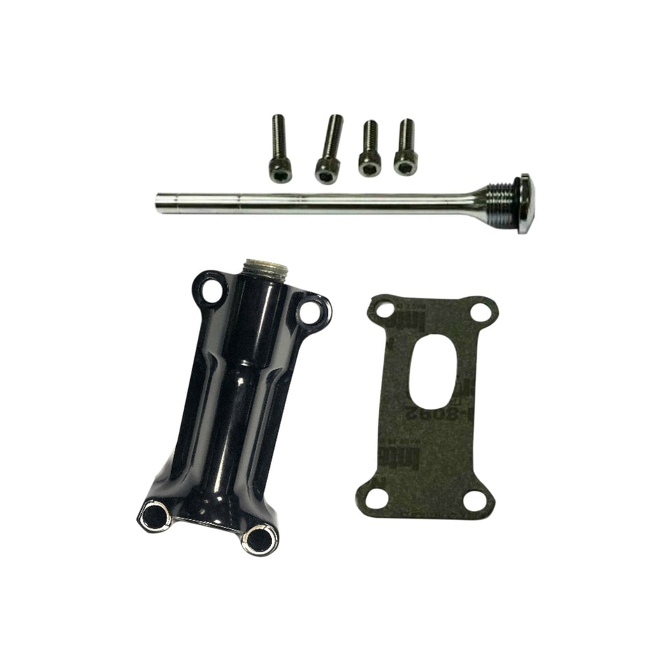 DRAG SPECIALTIES - ENGINE OIL SPOUT KIT - BLACK - 93'-98' TOURING
