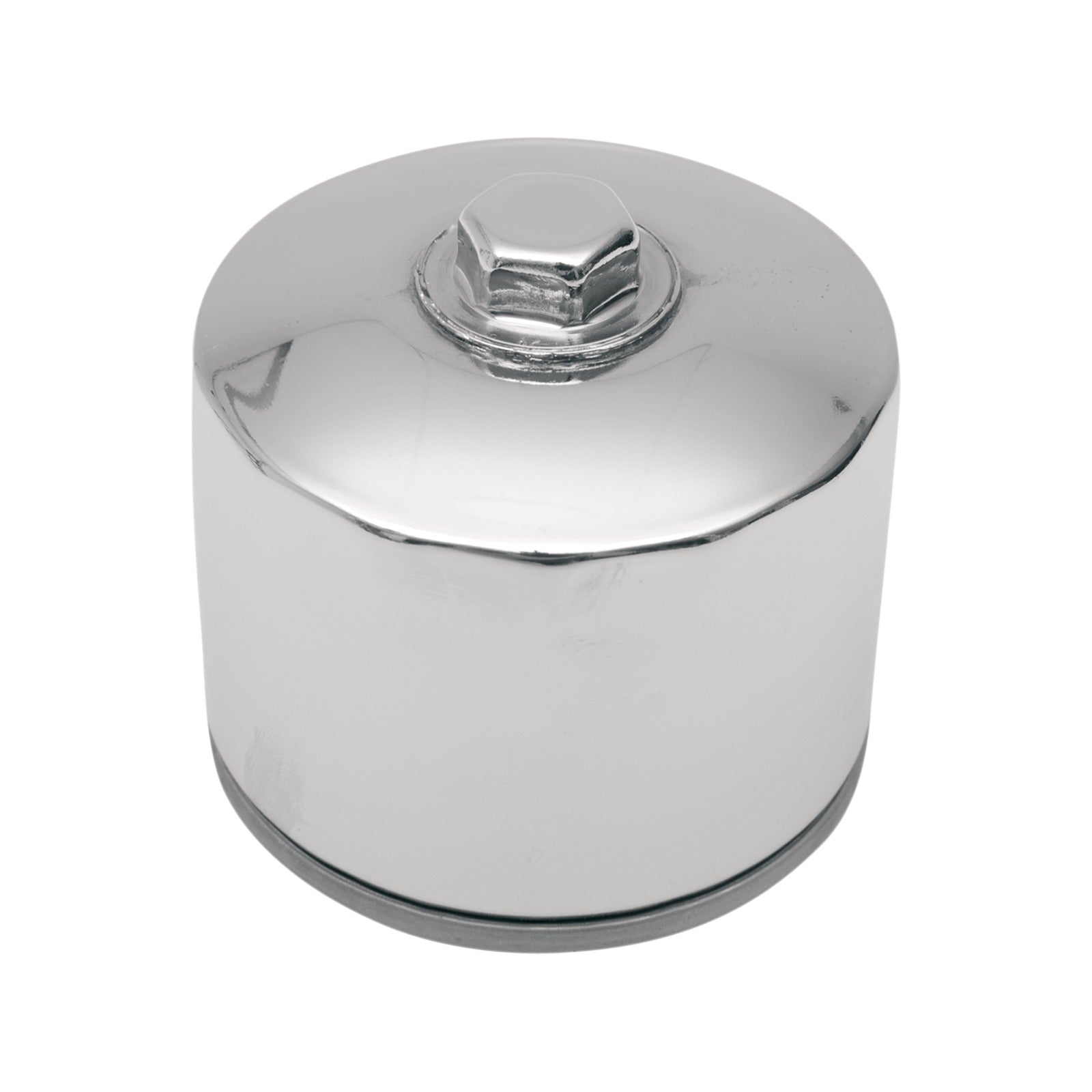 DRAG SPECIALTIES - MAGNETIC RING OIL FILTER WITH NUT - CHROME - 2-1/4"