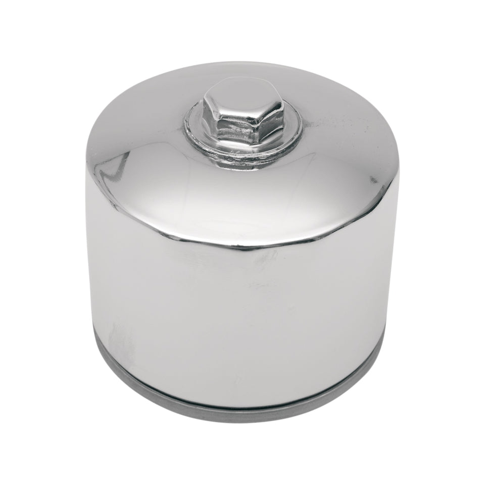 DRAG SPECIALTIES - MAGNETIC RING OIL FILTER WITH NUT - CHROME - 2-1/4"