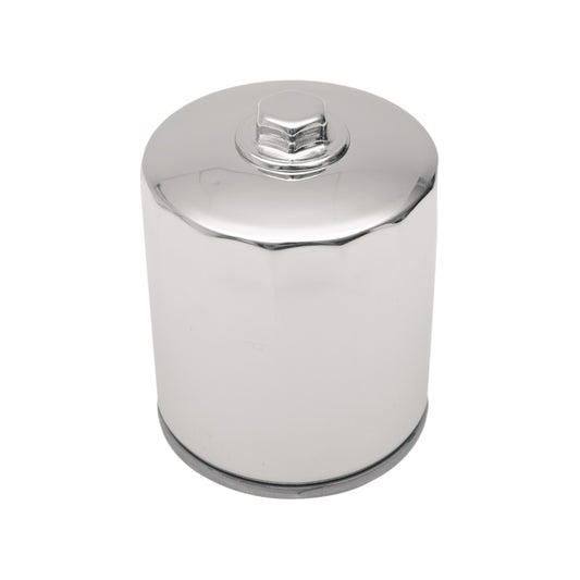 DRAG SPECIALTIES - MAGNETIC RING OIL FILTER WITH NUT - CHROME - 3-1/4"