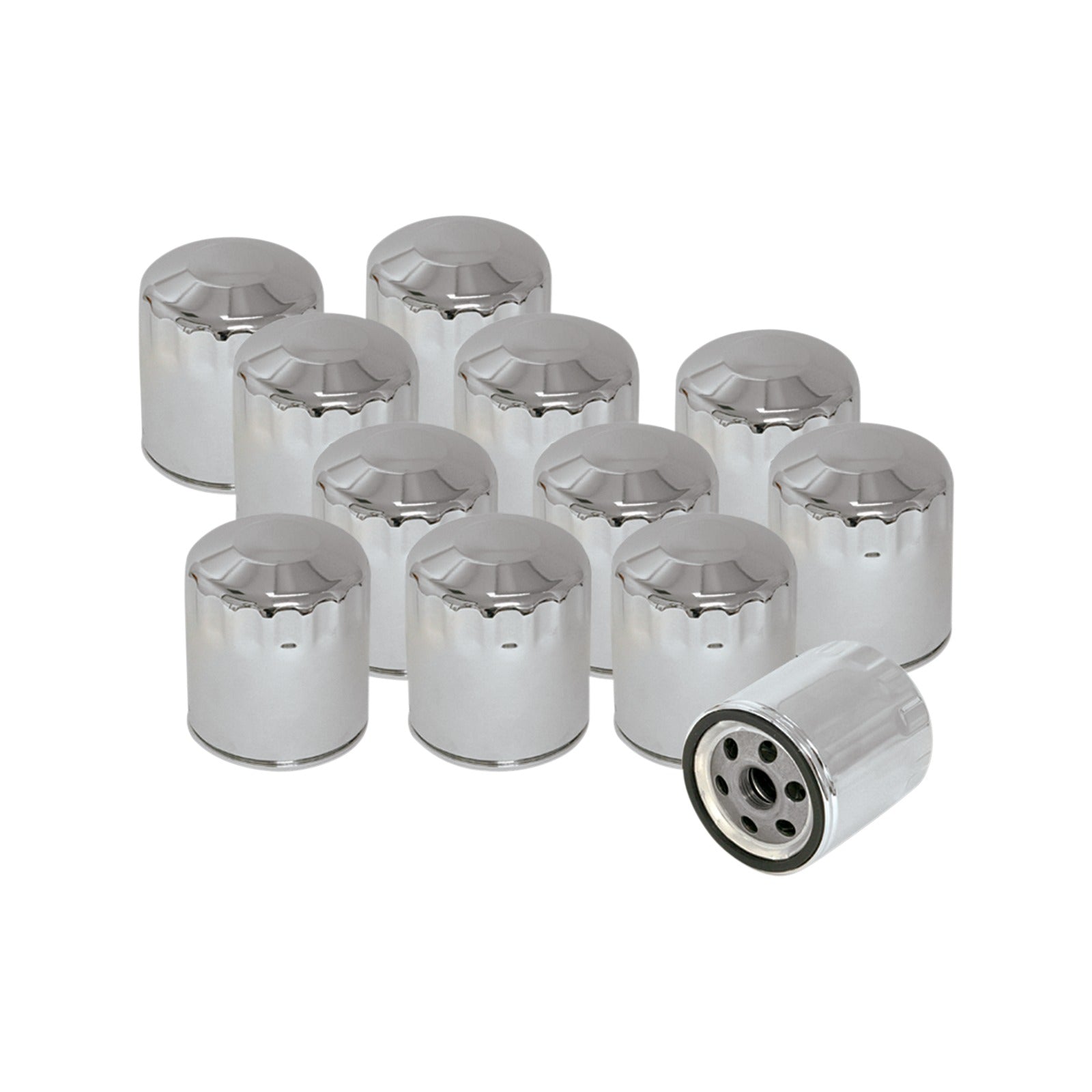 S&S CYCLE - OIL FILTERS - CHROME - 12-PACK