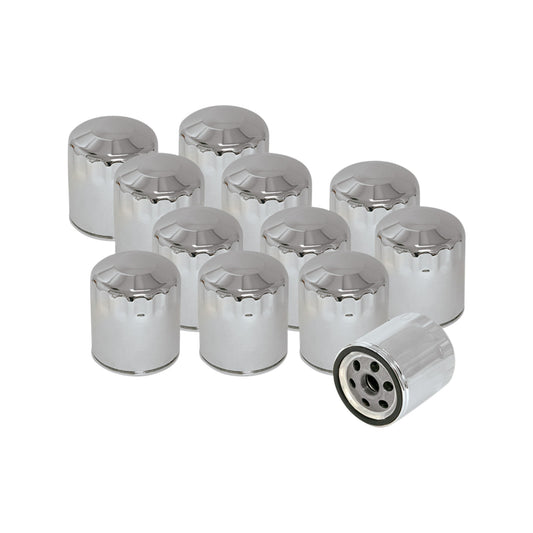 S&S CYCLE - OIL FILTERS - CHROME - 12-PACK