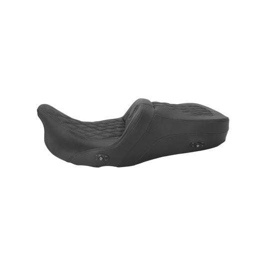 SADDLEMEN - ROADSOFA(TM) SEAT - WITHOUT BACKREST - FULL LATTICE STITCH - HEATED - FLH/FLT '08-'24