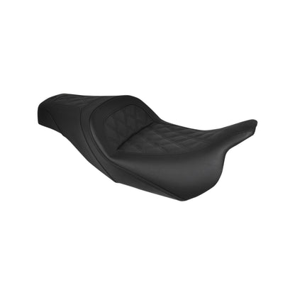 SADDLEMEN - SLIM SEAT - BLACK - LATTICE STITCH - FL '08-'24