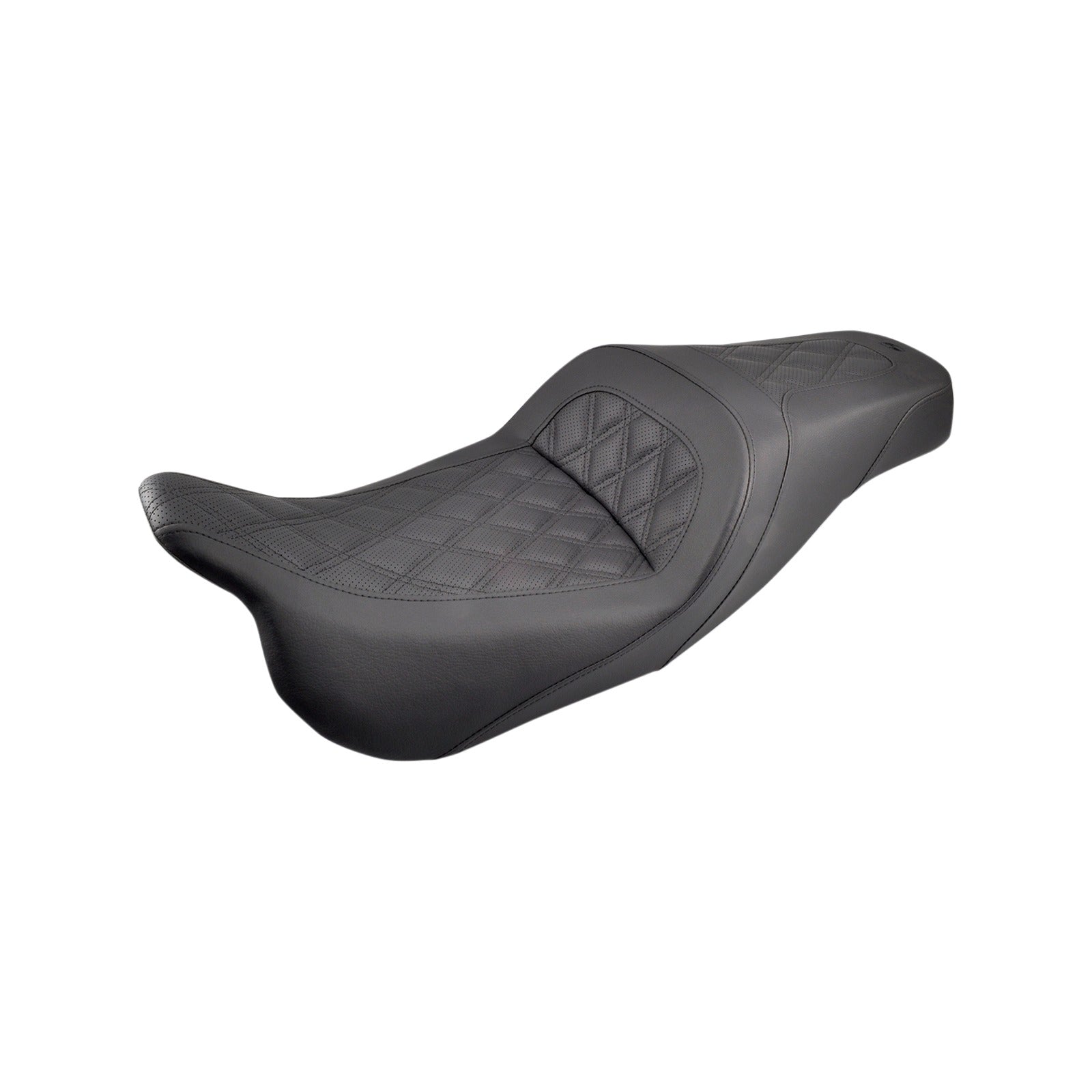 SADDLEMEN - SLIM SEAT - BLACK - LATTICE STITCH - FL '08-'24