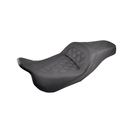 SADDLEMEN - SLIM SEAT - BLACK - LATTICE STITCH - FL '08-'24