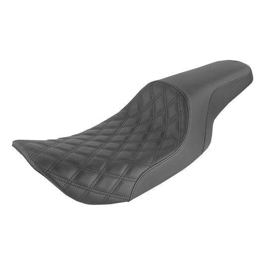 SADDLEMEN - PROFILER SEAT - FRONT LATTICE/REAR SMOOTH - BLACK - FLHR/X '97-'07