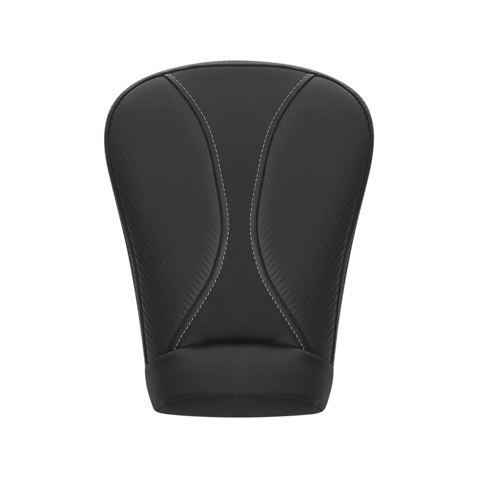 SADDLEMEN - DOMINATOR PILLION PAD - EXTENDED REACH - BLACK W/ GRAY STITCHING - FL '08-'25
