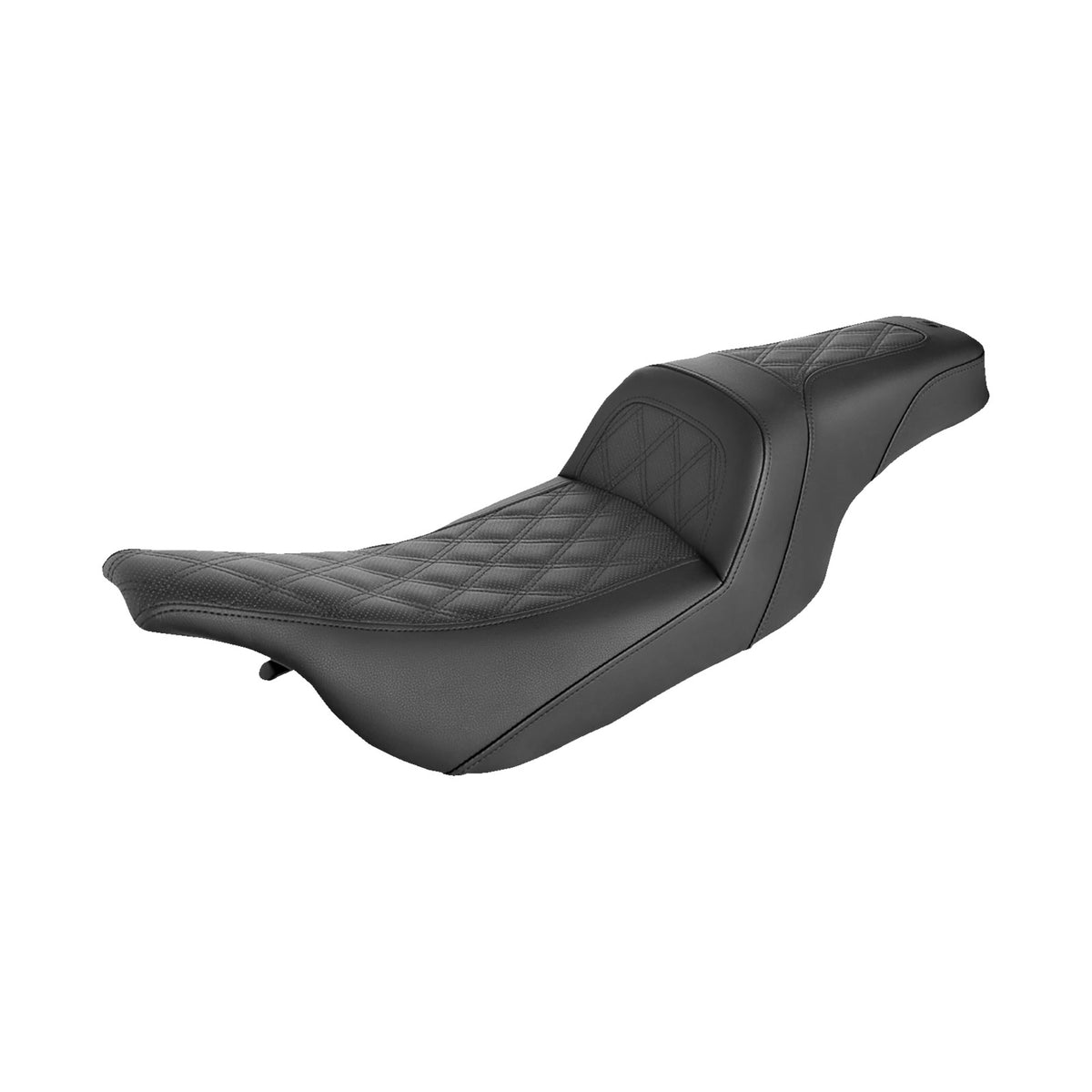 SADDLEMEN - SLIM SEAT - BLACK - LATTICE STITCH - '99-'07 FLHT/FLTR