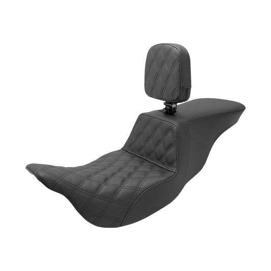 SADDLEMEN - TOUR STEP-UP SEAT - RIDER BACKREST - RIDER LATTICE STITCH - FL '08-'24
