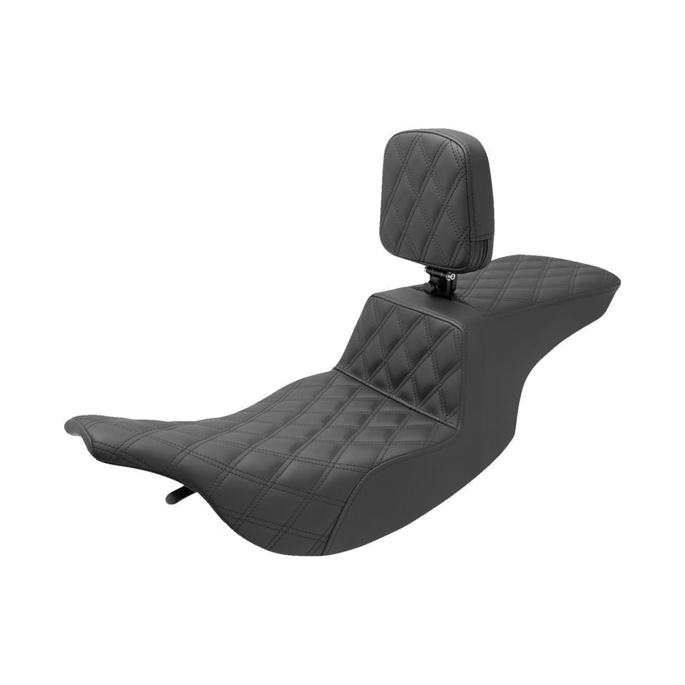 SADDLEMEN - TOUR STEP-UP SEAT - RIDER BACKREST - FULL LATTICE STITCH - FL '97-'07
