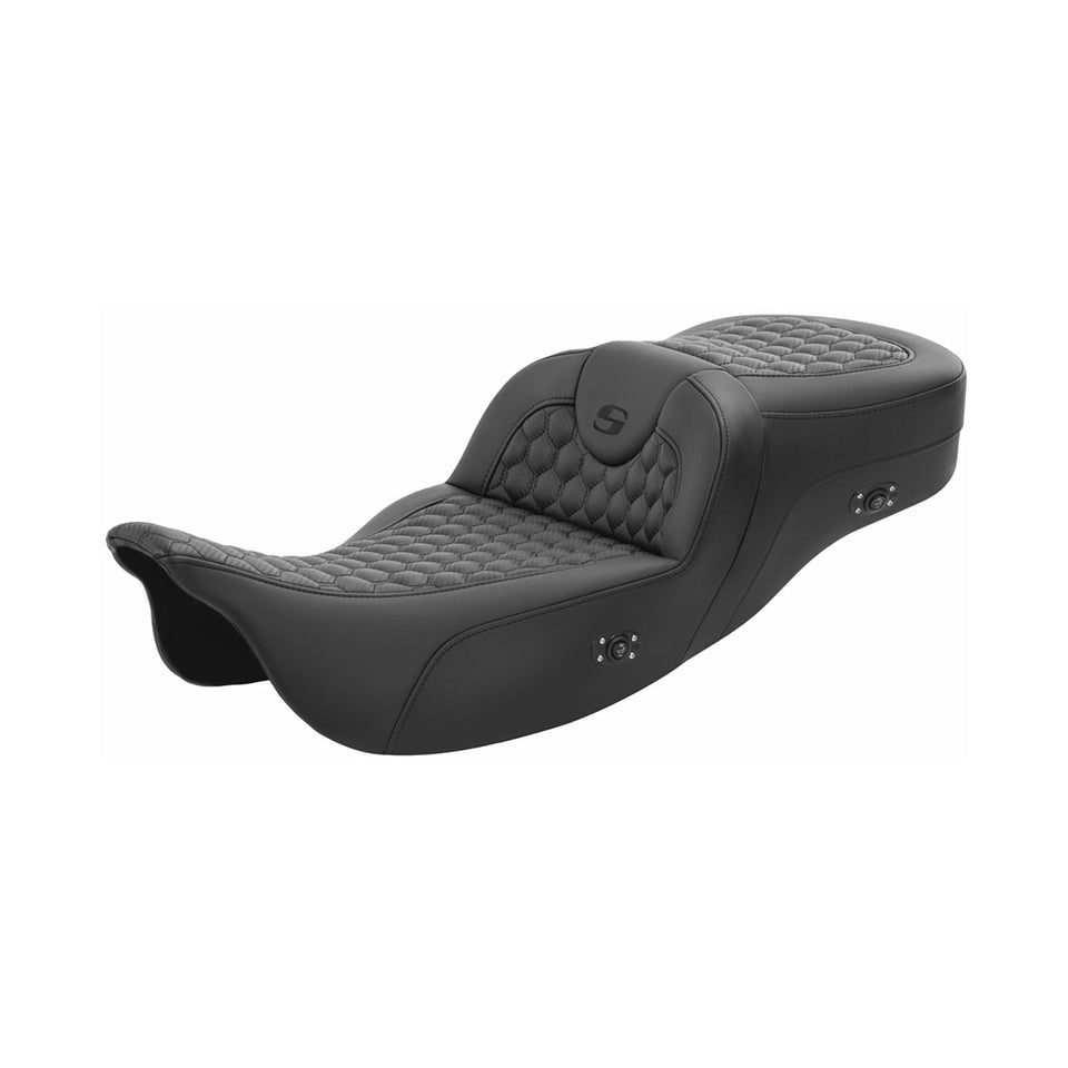 SADDLEMEN - ROADSOFA™ SEAT - HONEYCOMB - EXTENDED REACH - HEATED - '08-'23