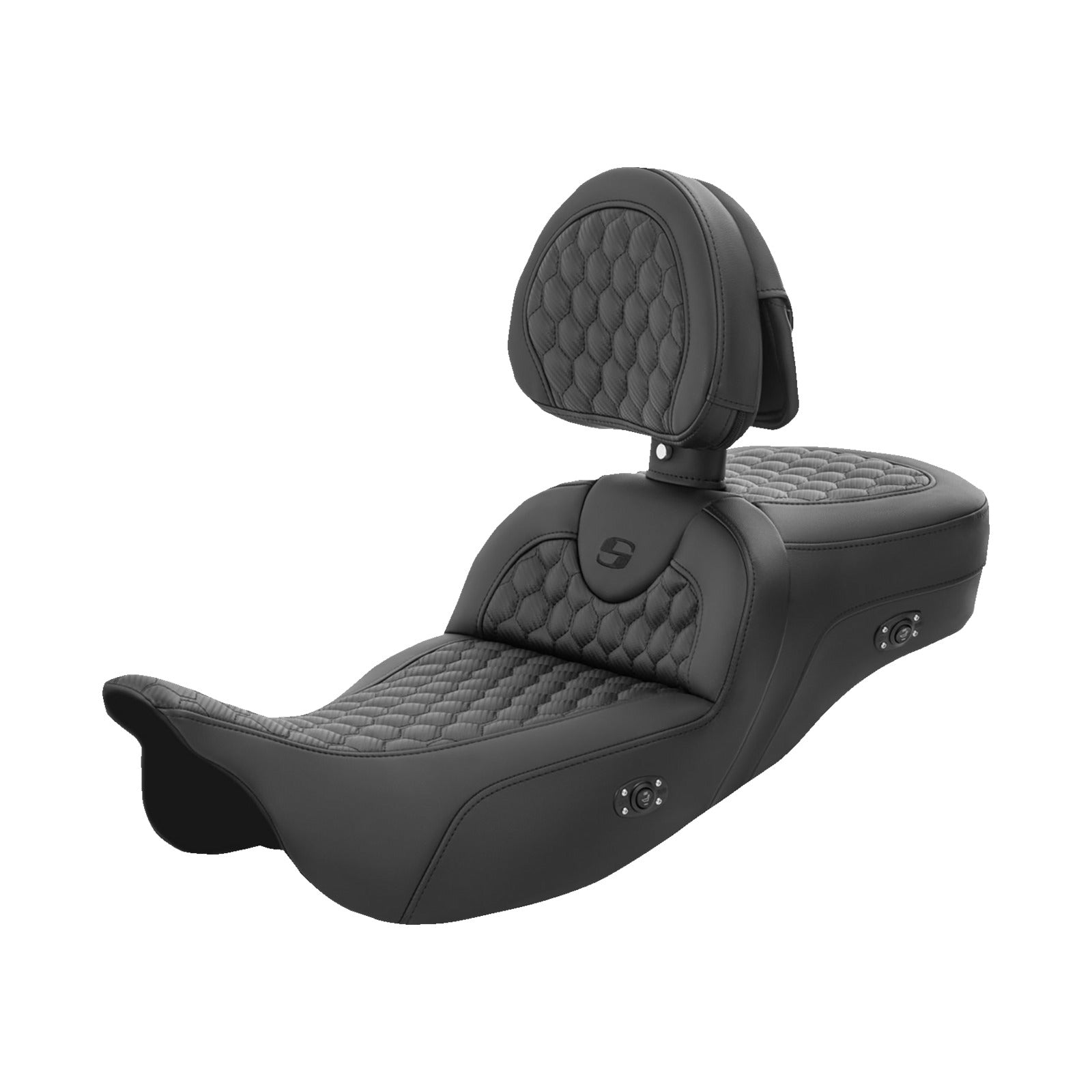SADDLEMEN - ROADSOFA™ SEAT - HONEYCOMB - EXTENDED REACH - HEATED - '08-'23