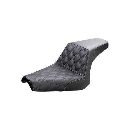 SADDLEMEN - STEP-UP SEAT - FRONT LATTICE STITCH - DARK GRAY STITCH - FLH/FLT '08-'23