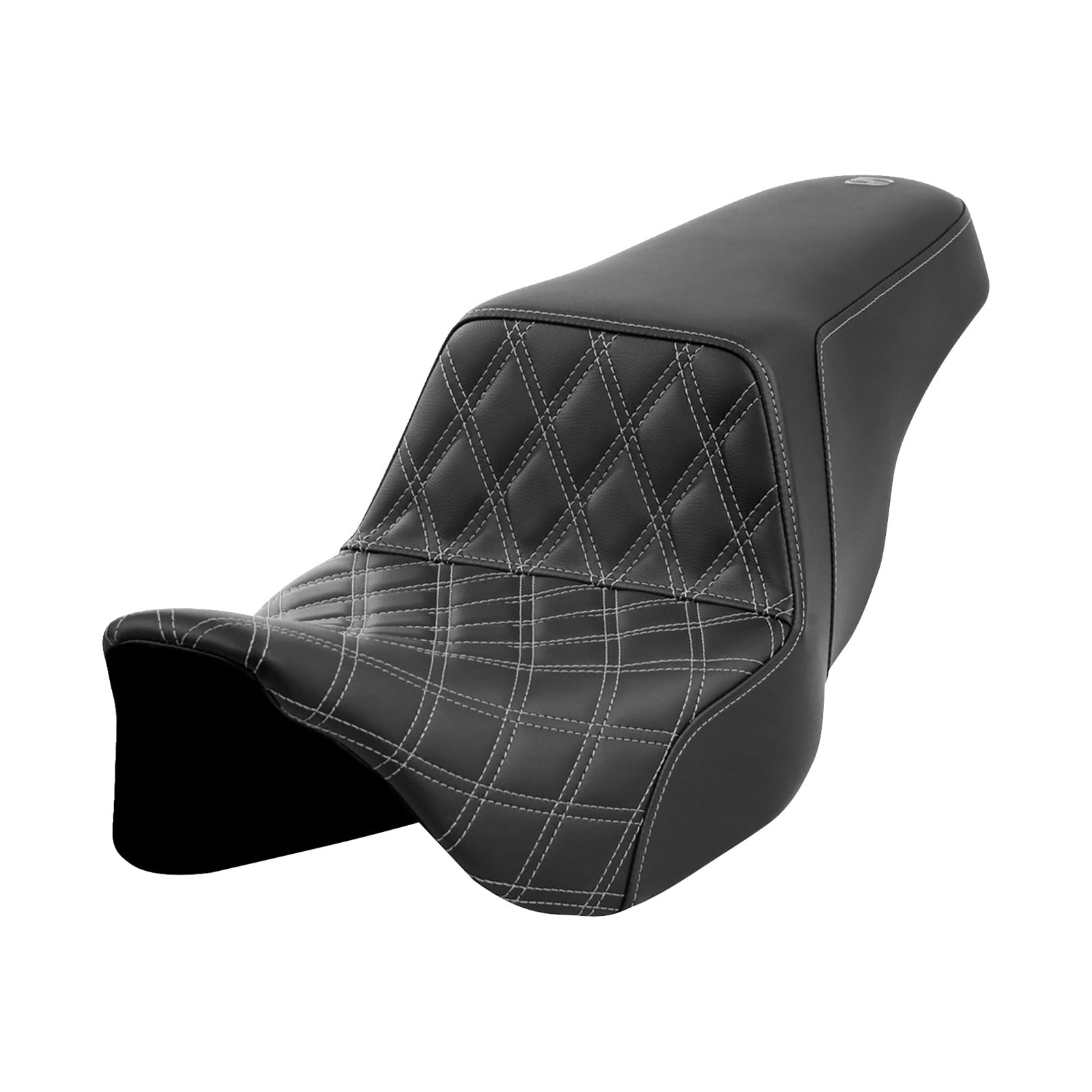 SADDLEMEN - STEP-UP SEAT - FRONT LATTICE STITCH - DARK GRAY STITCH - FLH/FLT '08-'23