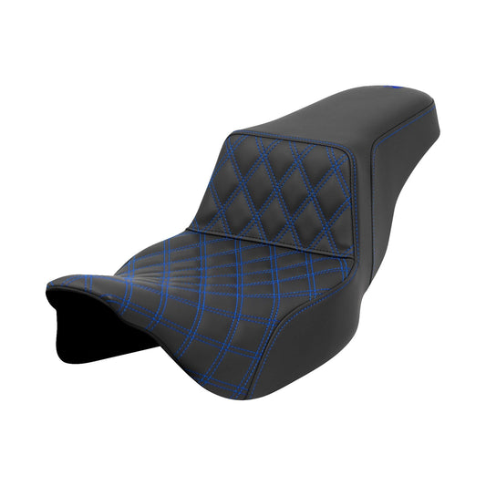 SADDLEMEN - STEP-UP SEAT - BLUE STITCH - EXTENDED REACH - FLH/FLT '08-'23