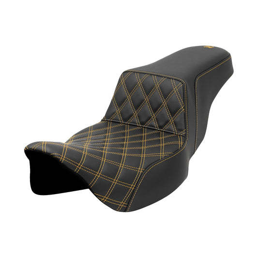 SADDLEMEN - STEP-UP SEAT - GOLD STITCH - EXTENDED REACH - FLH/FLT '08-'23