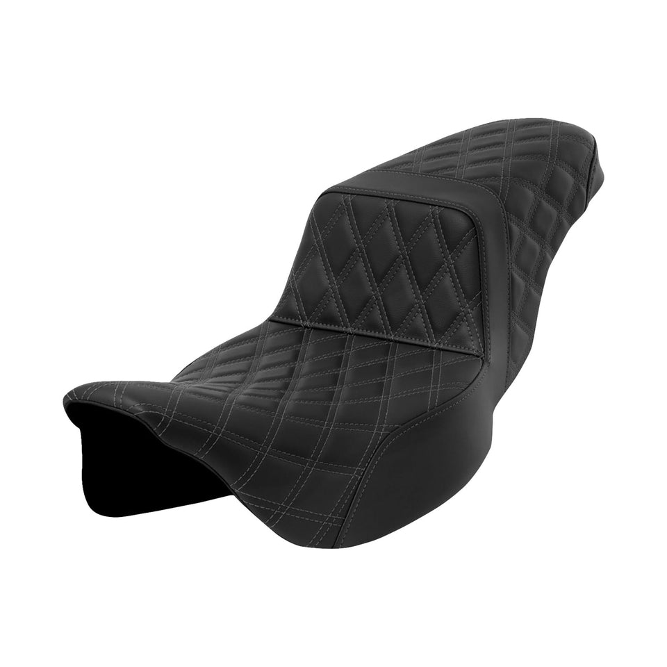 SADDLEMEN - STEP-UP SEAT - BLUE STITCH - EXTENDED REACH - FLH/FLT '08-'23