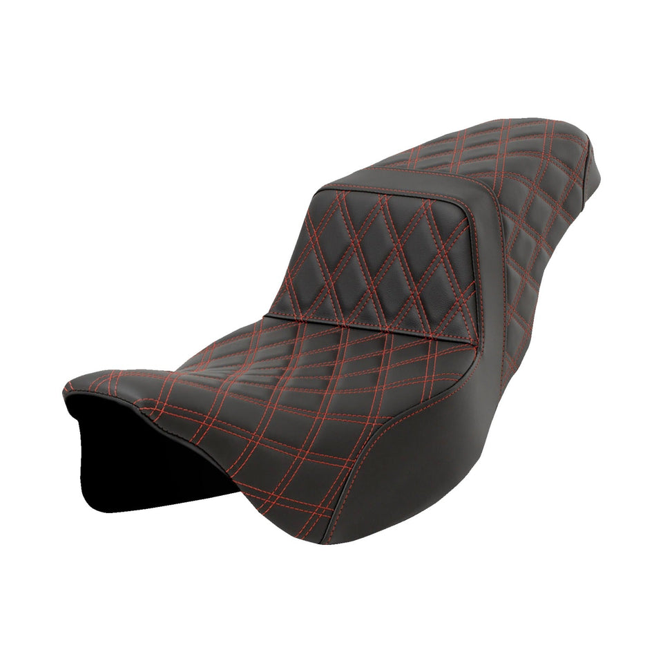 SADDLEMEN - STEP-UP SEAT - RED STITCH - EXTENDED REACH - FLH/FLT '08-'23