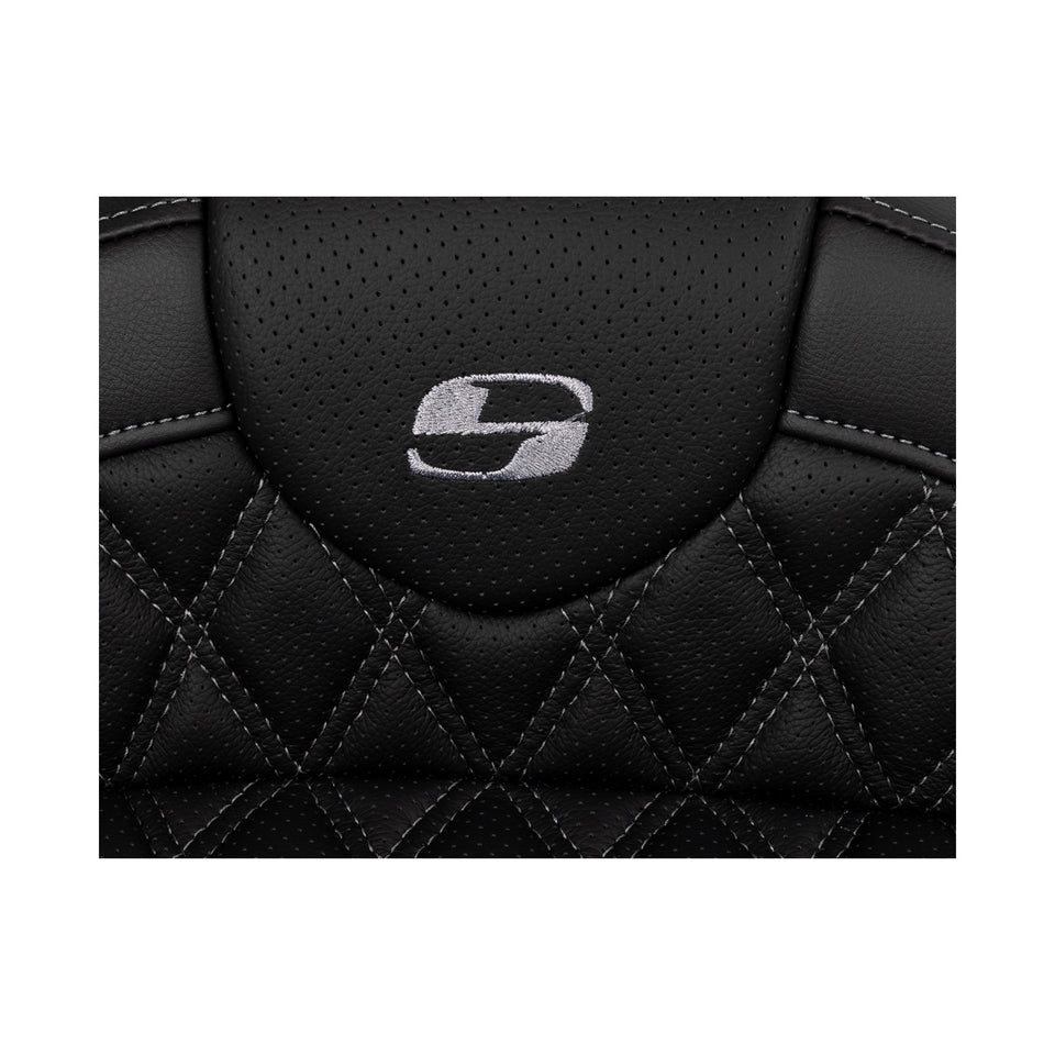 SADDLEMEN - SEAT ROADSOFA LS W/BR GREY STITCH