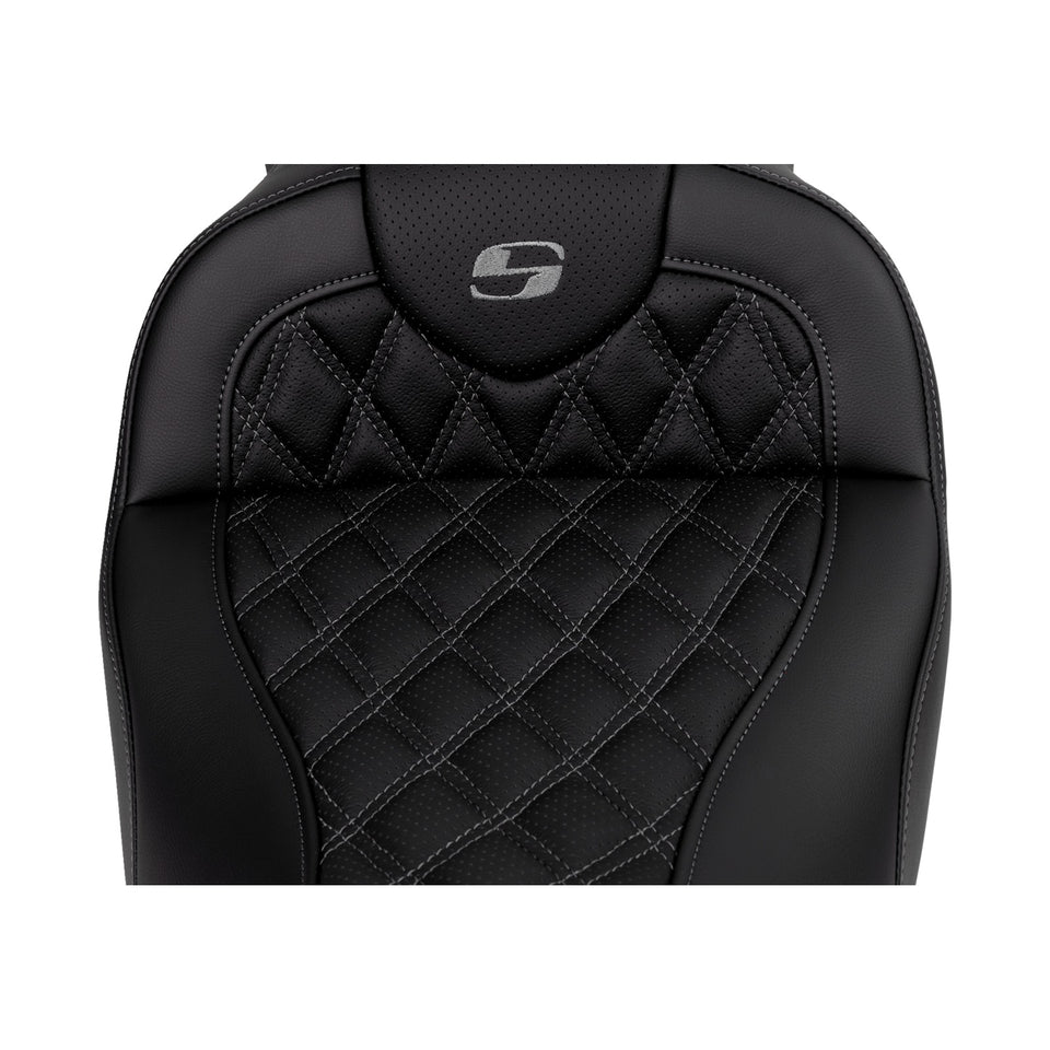 SADDLEMEN - SEAT ROADSOFA LS W/BR GREY STITCH