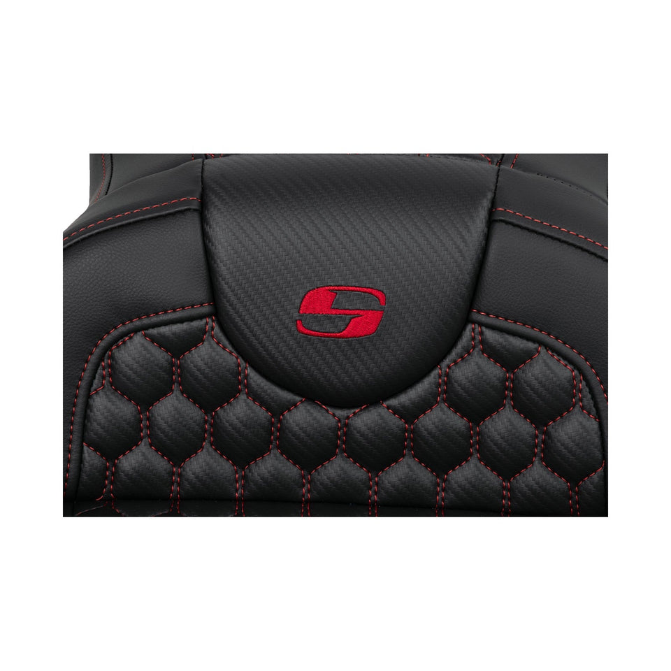 SADDLEMEN - ROADSOFA™ SEAT - HONEYCOMB - EXTENDED REACH - FLH/FLT '08-'24