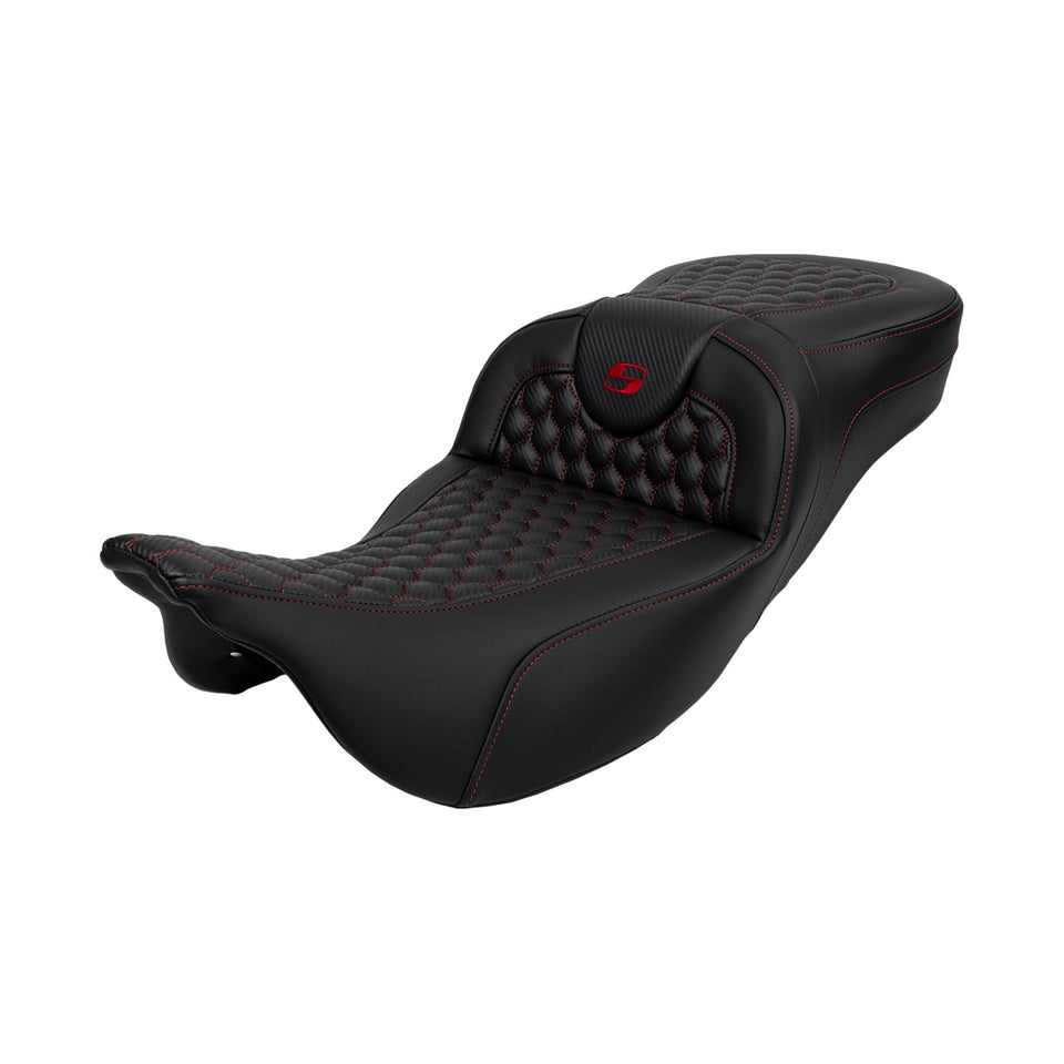 SADDLEMEN - ROADSOFA™ SEAT - HONEYCOMB - EXTENDED REACH - FLH/FLT '08-'24