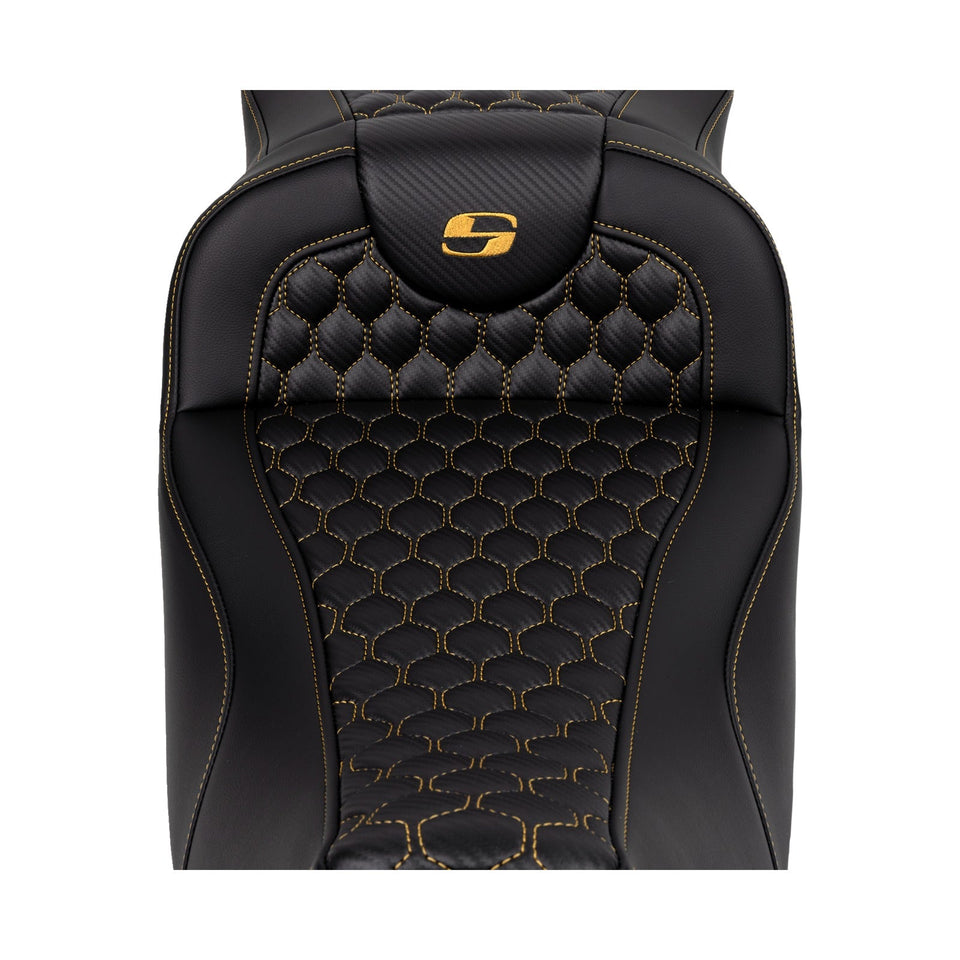 SADDLEMEN - ROADSOFA™ SEAT - HONEYCOMB - EXTENDED REACH - FLH/FLT '08-'24