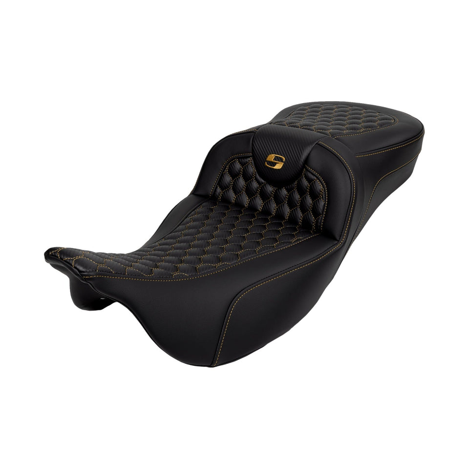 SADDLEMEN - ROADSOFA™ SEAT - HONEYCOMB - EXTENDED REACH - FLH/FLT '08-'24