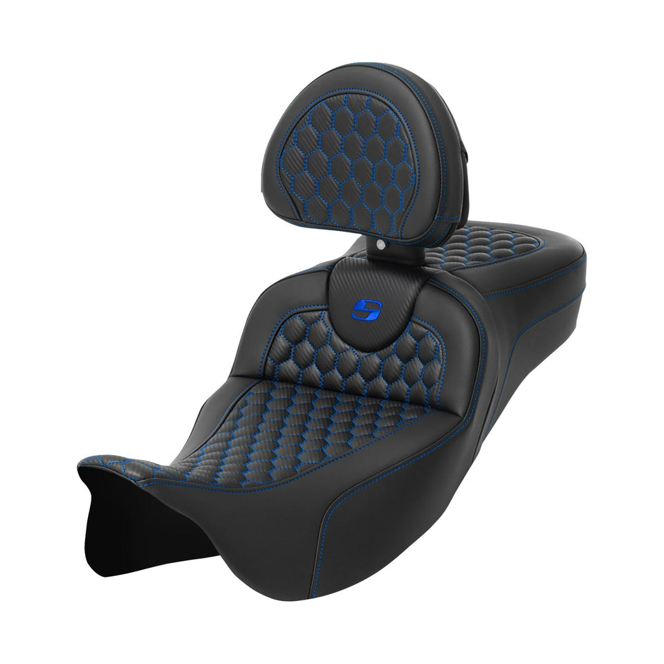 SADDLEMEN - ROADSOFA™ SEAT - HONEYCOMB - EXTENDED REACH - FLH/FLT '08-'24