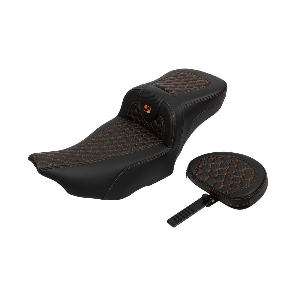 SADDLEMEN - ROADSOFA™ EXTENDED REACH SEAT - HONEYCOMB - FLTR/FLHX '23-'24
