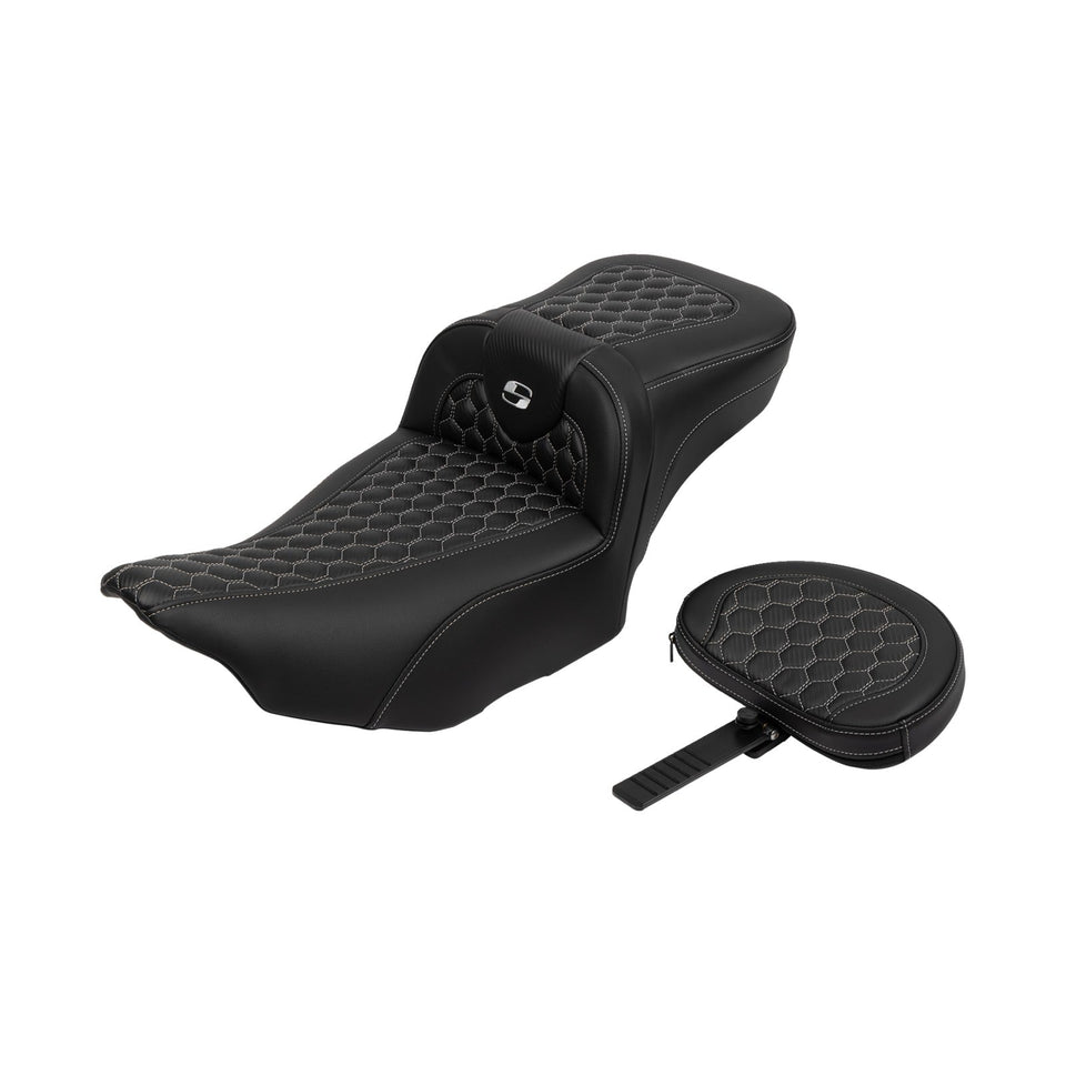 SADDLEMEN - ROADSOFA™ EXTENDED REACH SEAT - HONEYCOMB - FLTR/FLHX '23-'24